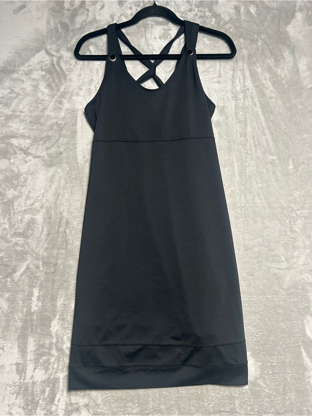Merrell Lily Built In Bra Dress Women’s Medium UPF Black Opti Wick